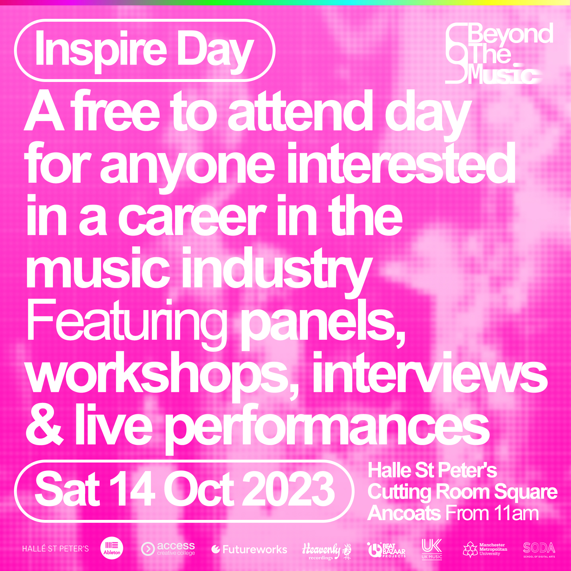 Beyond The Music announce Inspire, a free day of educational workshops & panels