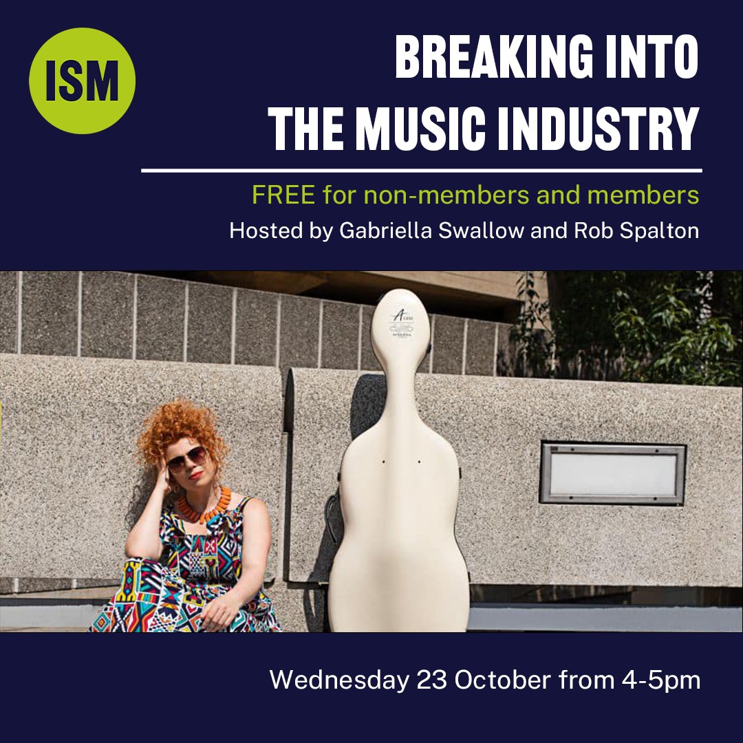 ISM to host free webinar 'Breaking into the Music Industry'