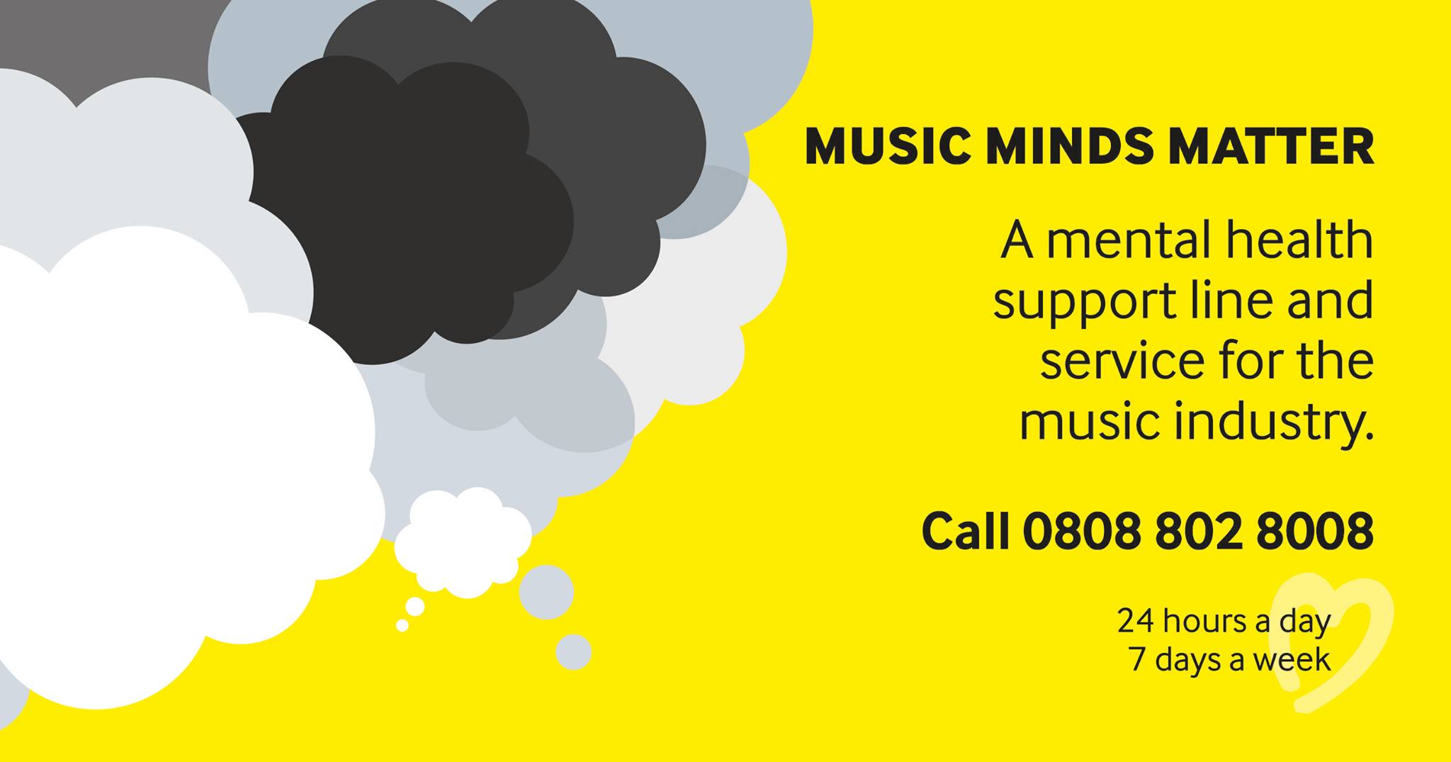Help Musicians UK launch new 24/7 mental health helpline for musicians & music industry