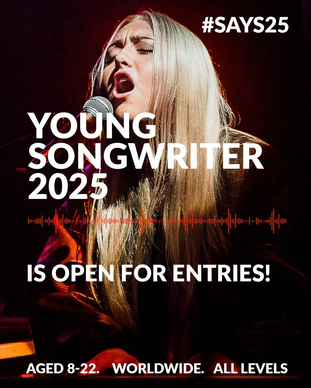 Closing soon! Apply for Young Songwriters Competition 2025