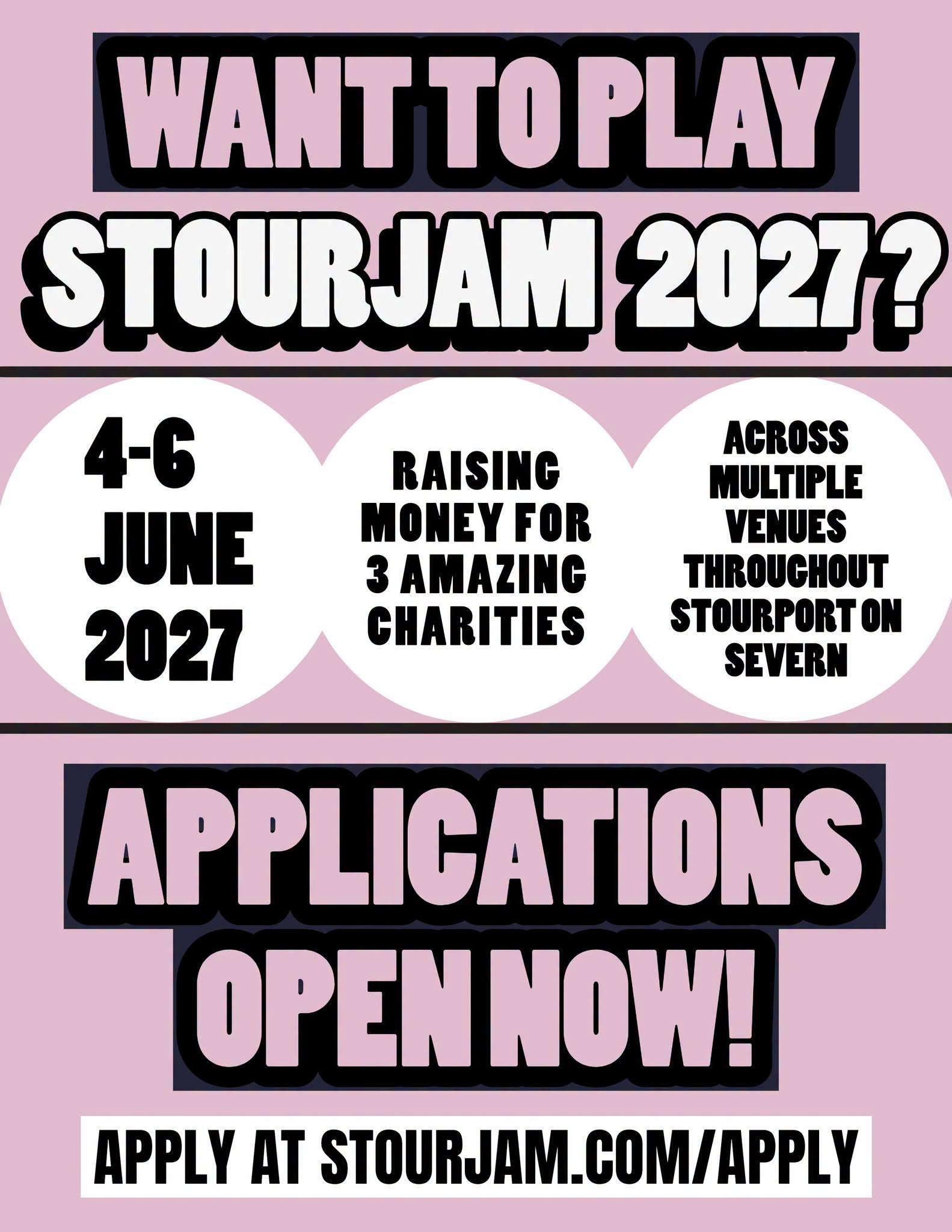 Calling emerging bands & artists! Apply to play Stourjam