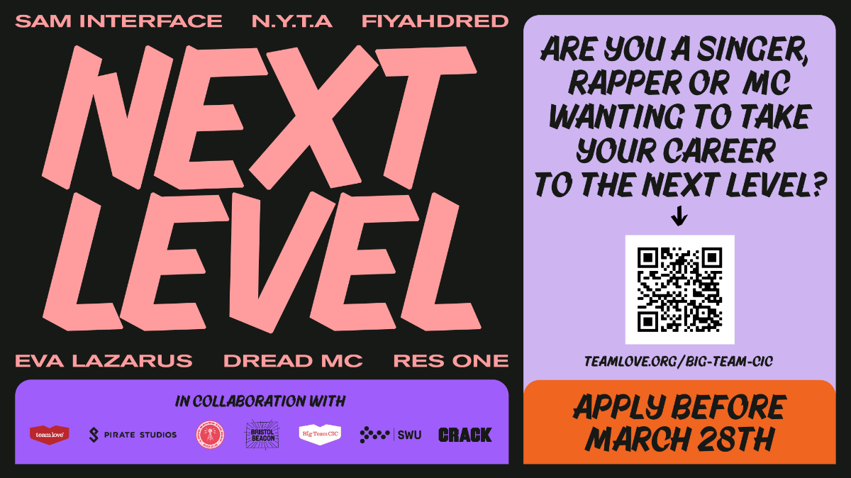 Bristol singers, rappers & MCs wanted for Next Level artist development scheme