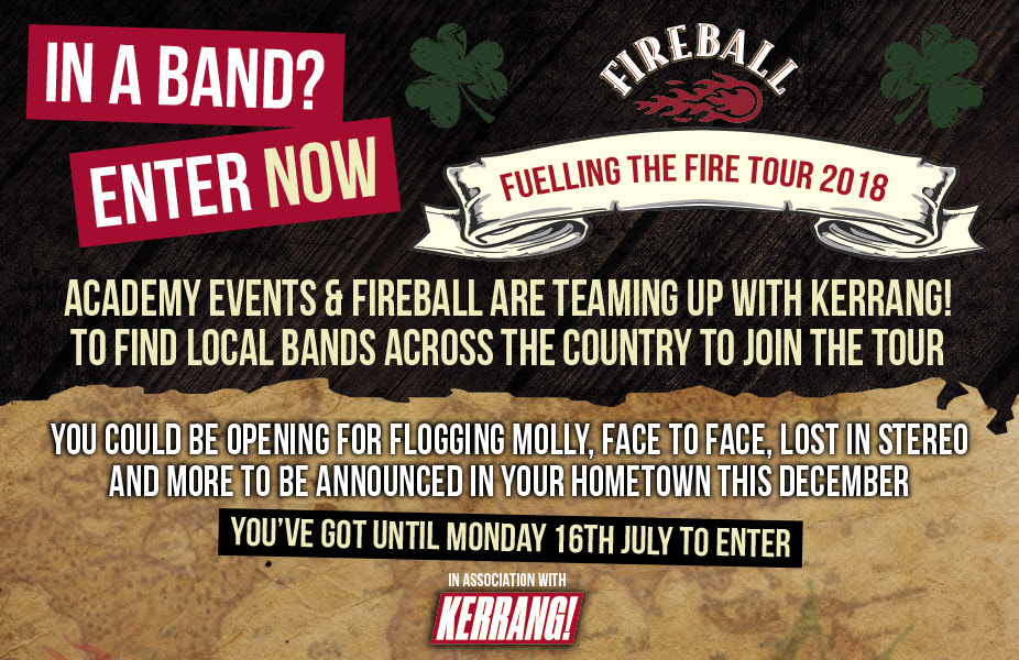 Fireball’s Hottest Band 2019 Competition Launched in Association with Kerrang! Magazine